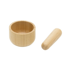 Pebbly Bamboo Pestle & Mortar Set