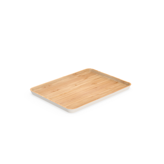 Pebbly Bamboo Tray with Bevelled Edge (40 × 30 cm)