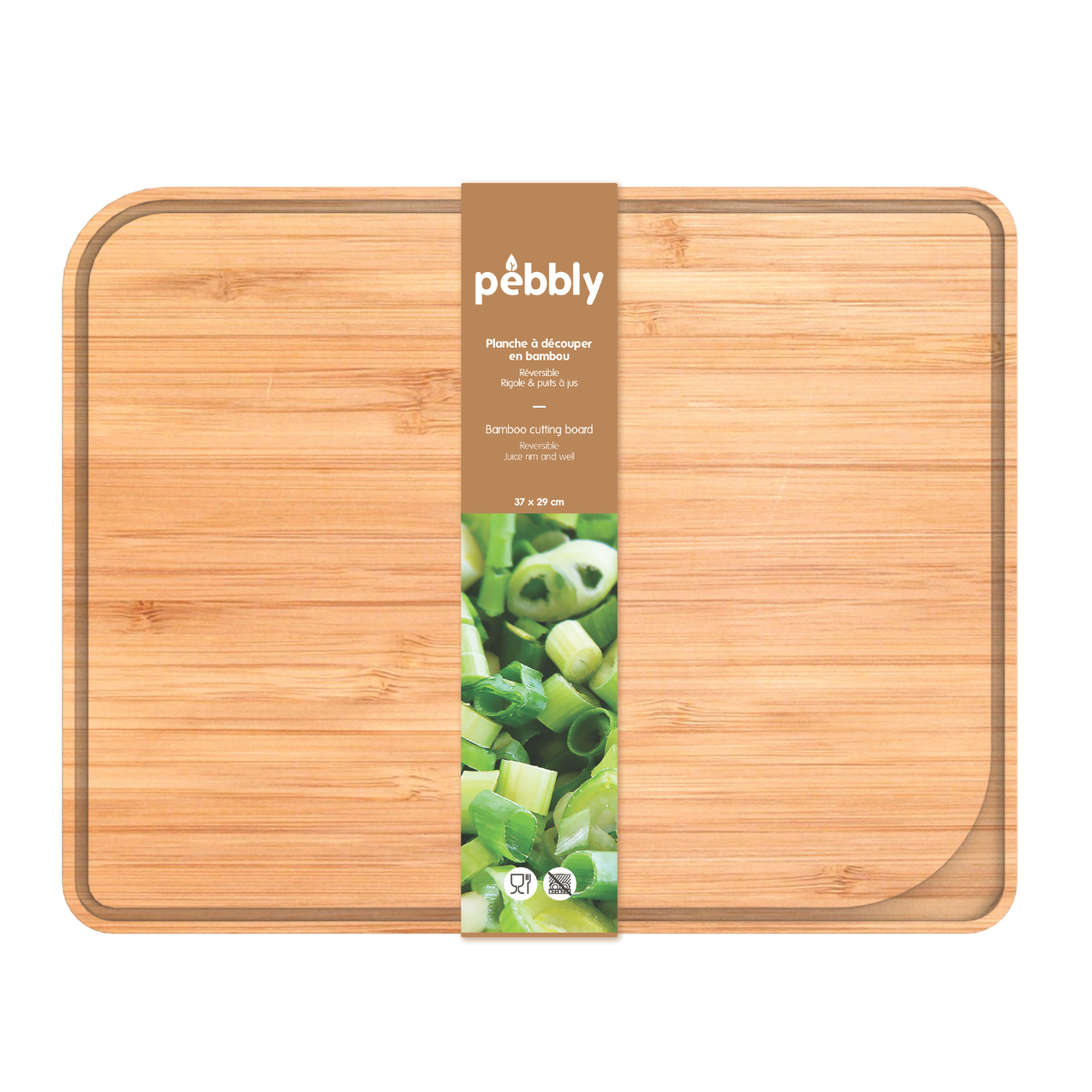 Pebbly Bamboo Cutting Board (37x29cm)