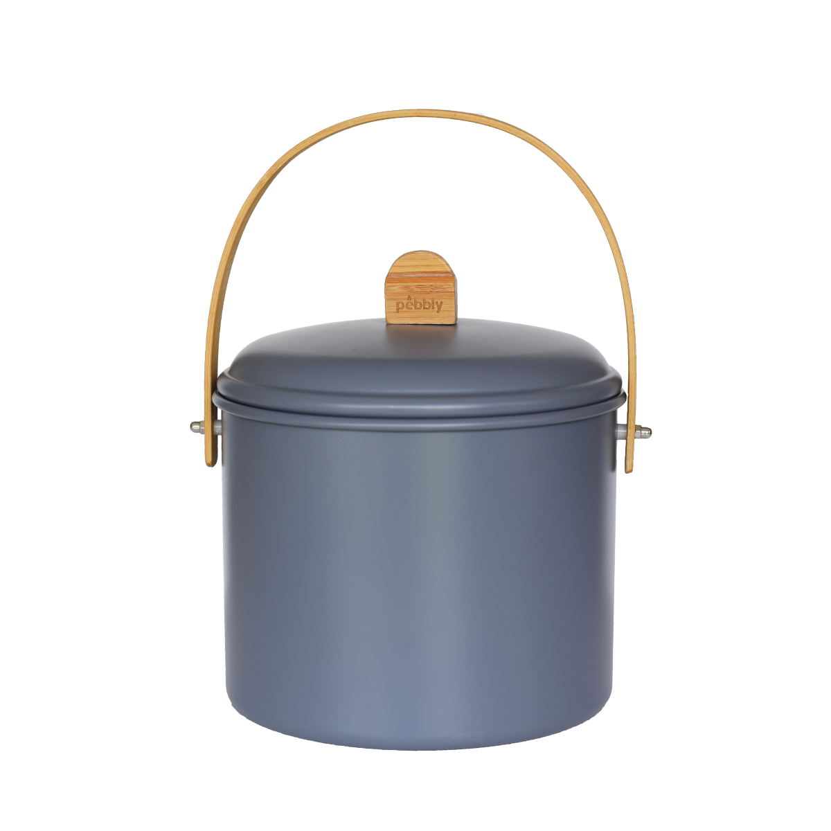 Pebbly Indoor Steel Compost Bucket with Odour Filter (3.5L & 7L)