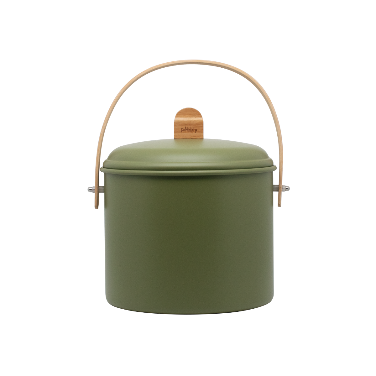 Pebbly Indoor Steel Compost Bucket with Odour Filter (3.5L & 7L)