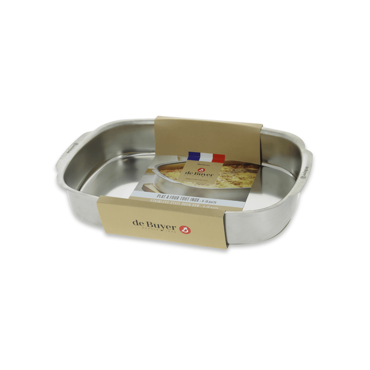 de Buyer Rectangular stainless steel roasting dish (38x26cm)