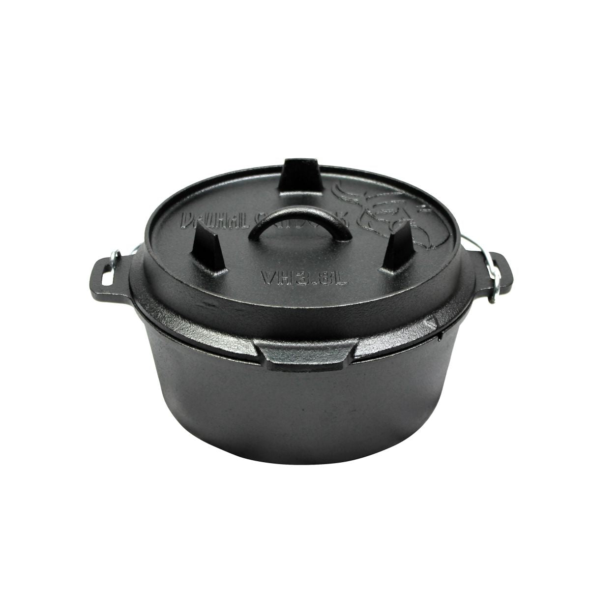 Valhal Outdoor Flat-Base Dutch Oven – Cast Iron