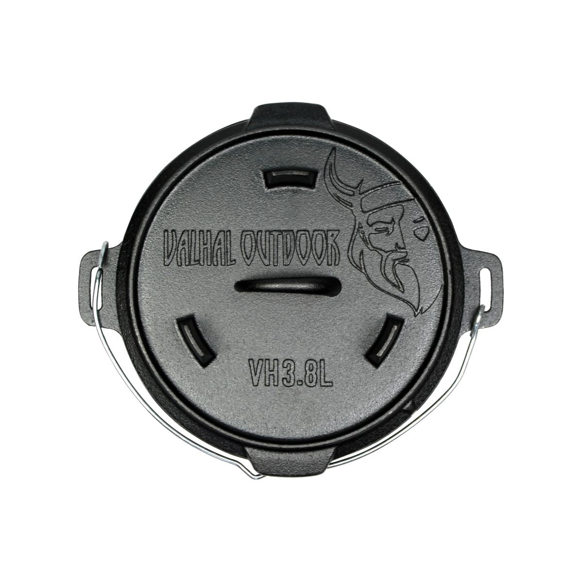 Valhal Outdoor Flat-Base Dutch Oven – Cast Iron