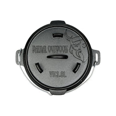Valhal Outdoor Flat-Base Dutch Oven – Cast Iron